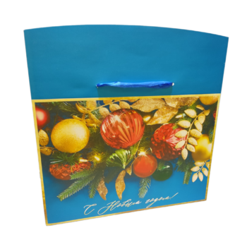 Пакет-коробка "С новым годом" 28*20*13 - Сувенирная фабрика